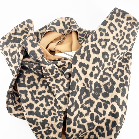 NWT ZARA CHEETAH SIDE TIE SKORT SKIRT MEDIUM BROWN - Picture 6 of 7